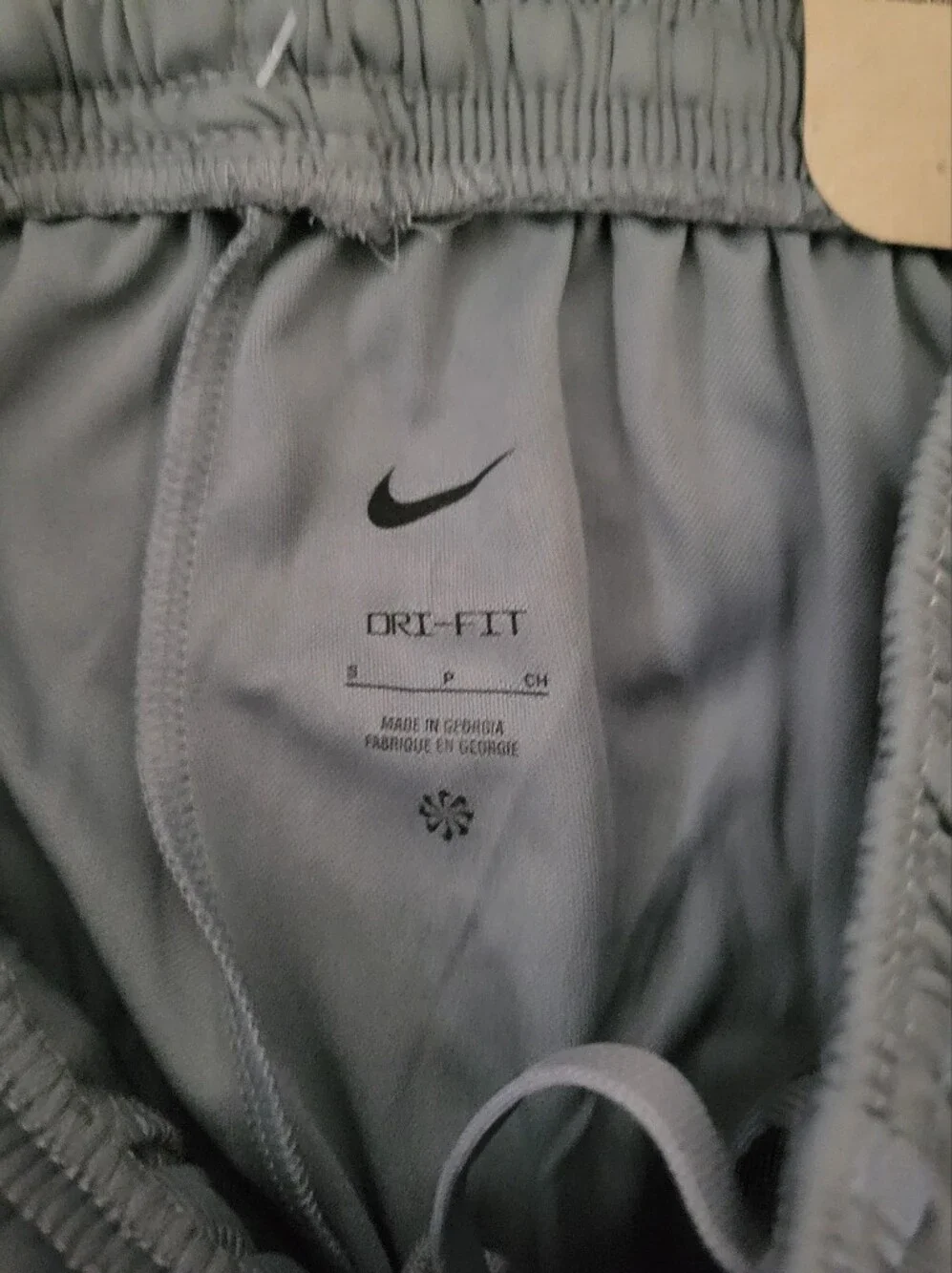 Nike Light Gray Athletic Pants with Pink Logo Accent New With Tags